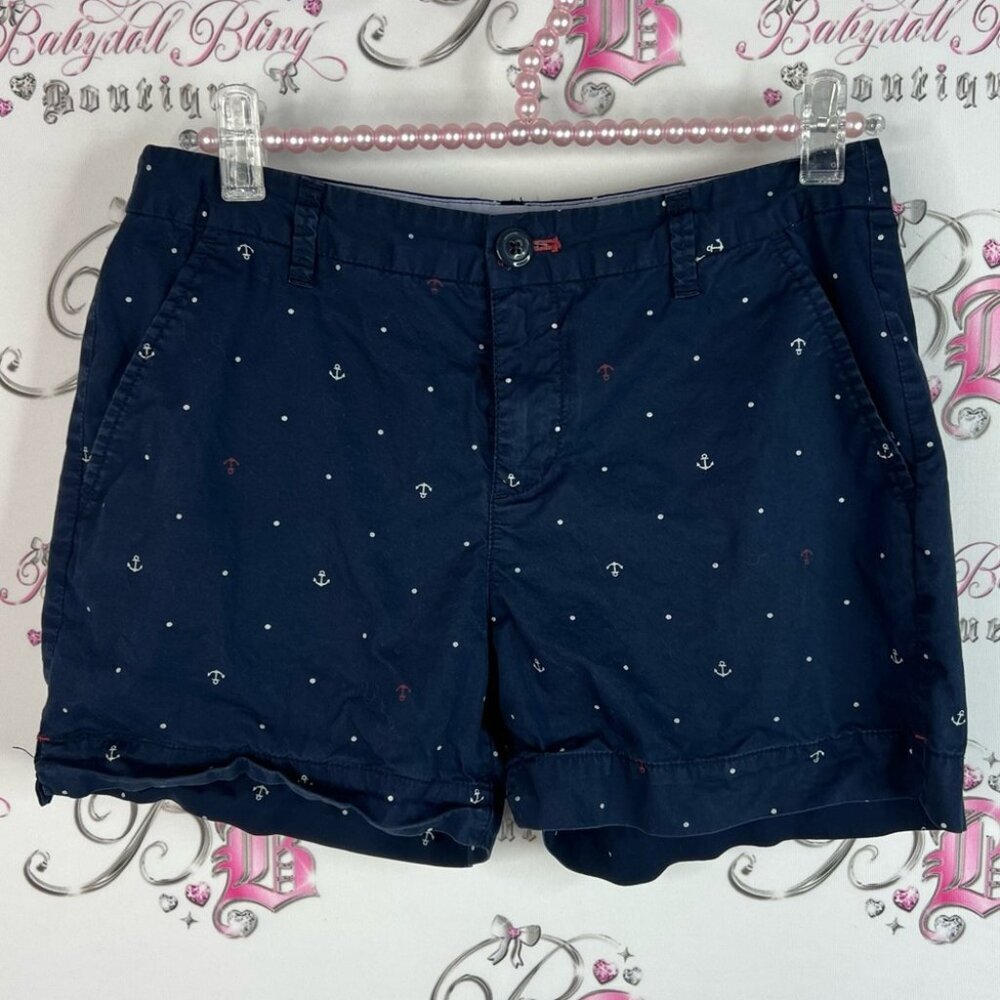 Bossini shorts anchor ⚓️ dotted Navy Women's Bermudas with Nautical Design